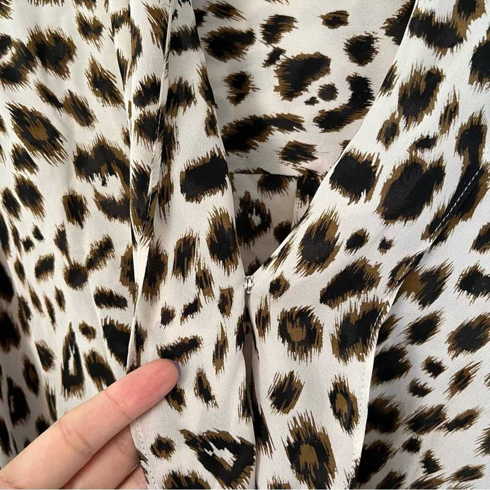 L’AGENCE Silk Mariposa Leopard Print High Low Twi… - image 5