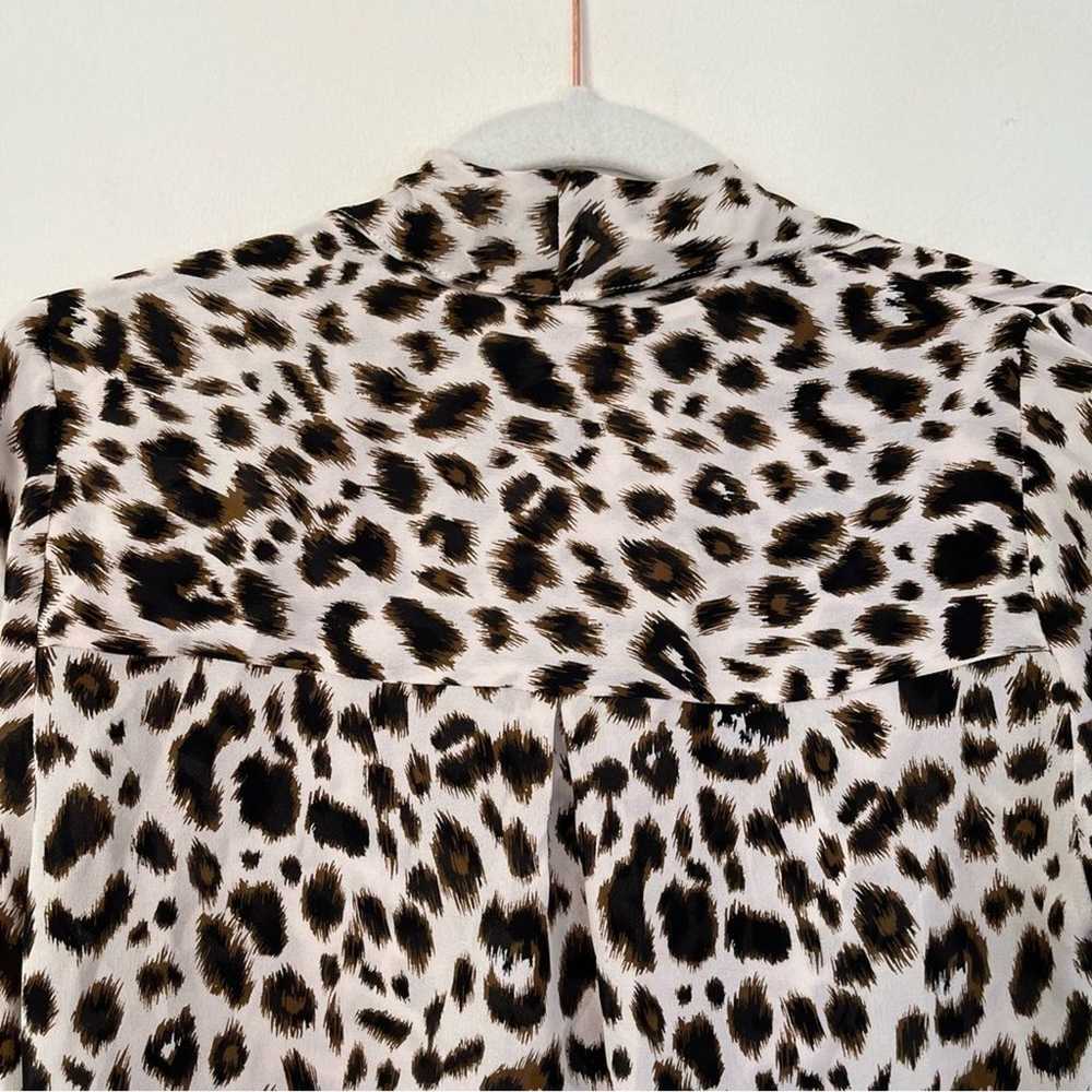 L’AGENCE Silk Mariposa Leopard Print High Low Twi… - image 8