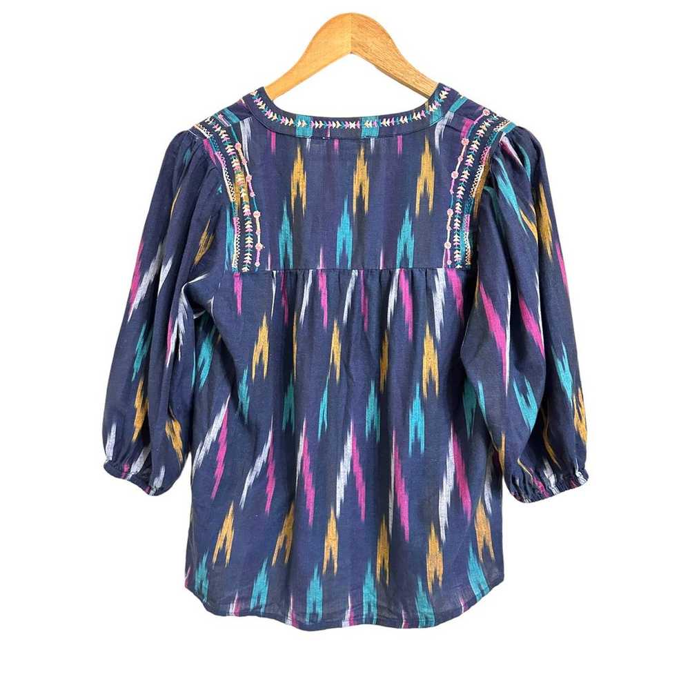 Roller Rabbit Michi ikat embroidered top embroide… - image 7