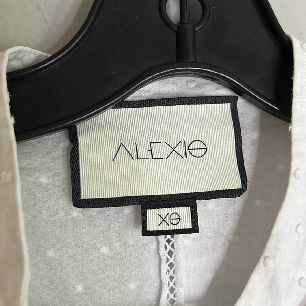 ALEXIS Lyric Button-Front Long-Sleeve Cotton Dobb… - image 4
