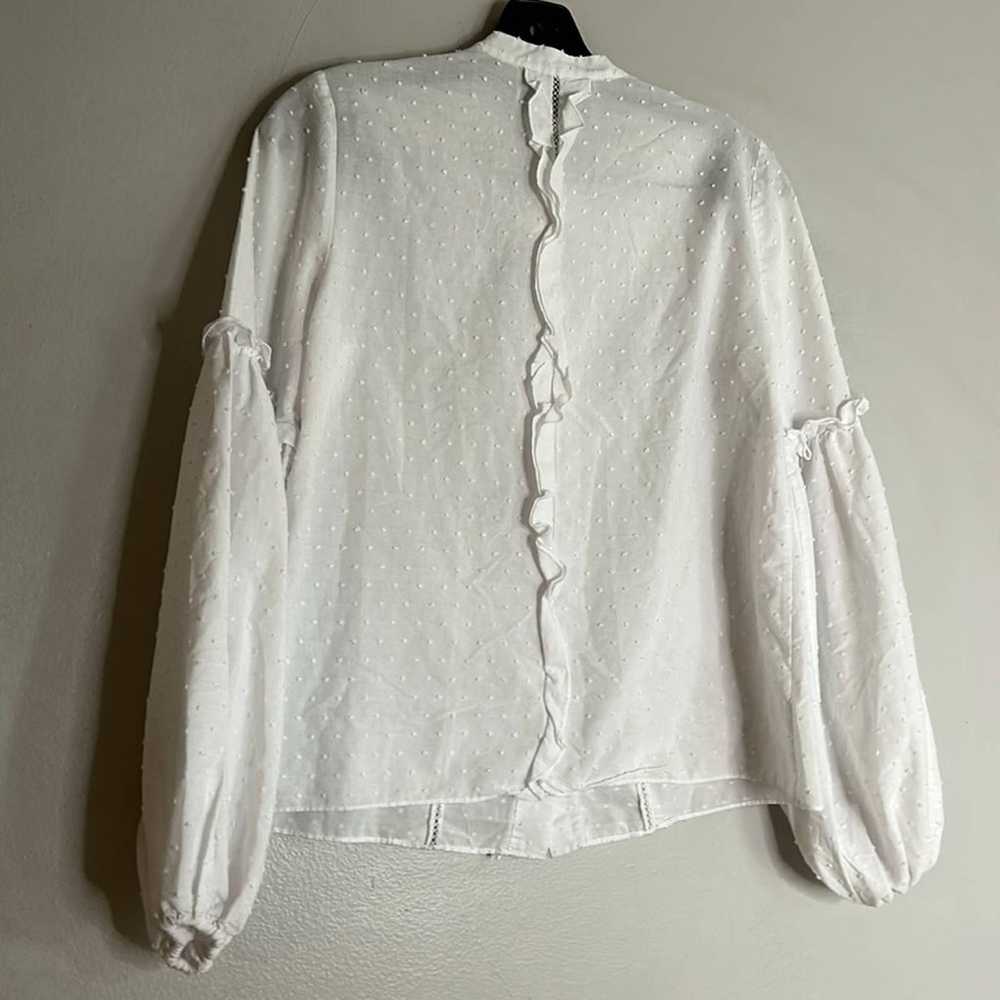ALEXIS Lyric Button-Front Long-Sleeve Cotton Dobb… - image 5