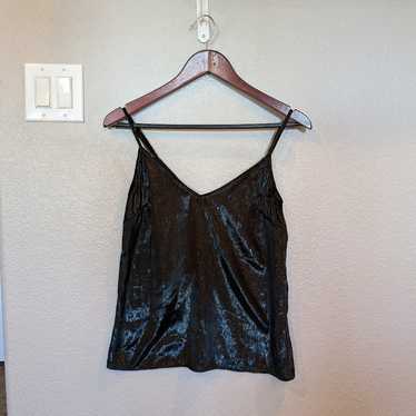 Frame Velvet Cami in Noir xs