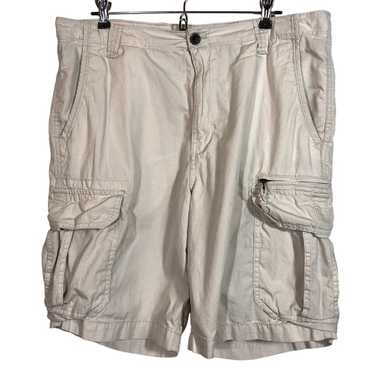 Chaps Cargo Shorts Mens Size 36 Ralph Lauren Khaki 9” Inseam Thick