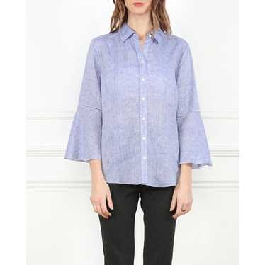 Hinson Wu Adriana Luxe Linen Bell Sleeve Shirt
