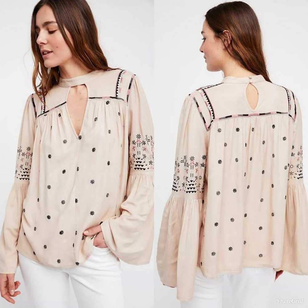 Free People Winter Daisy Embroidered Tunic - image 1