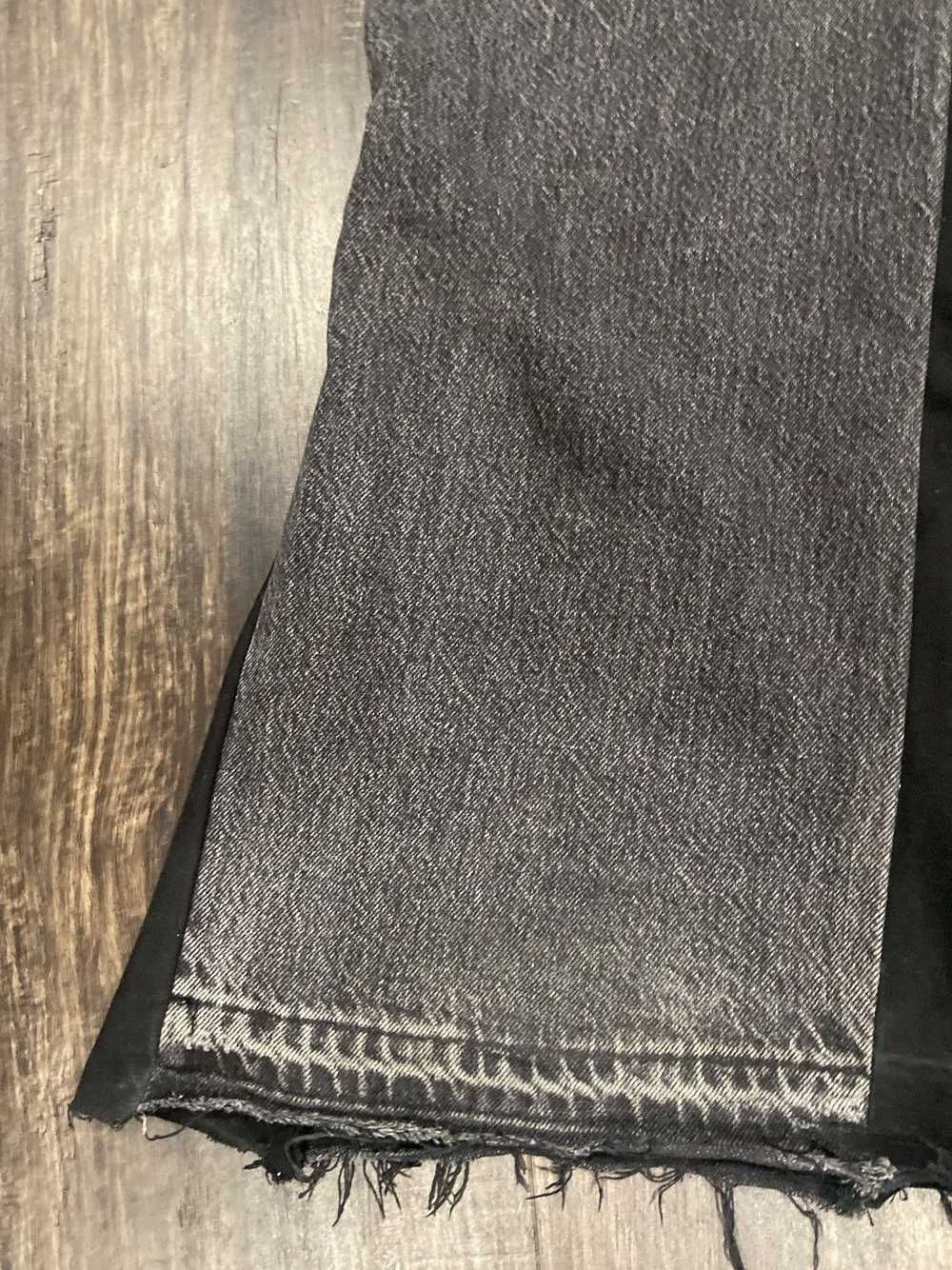 Custom × Levi's × Streetwear Washed Grey Flared L… - image 4