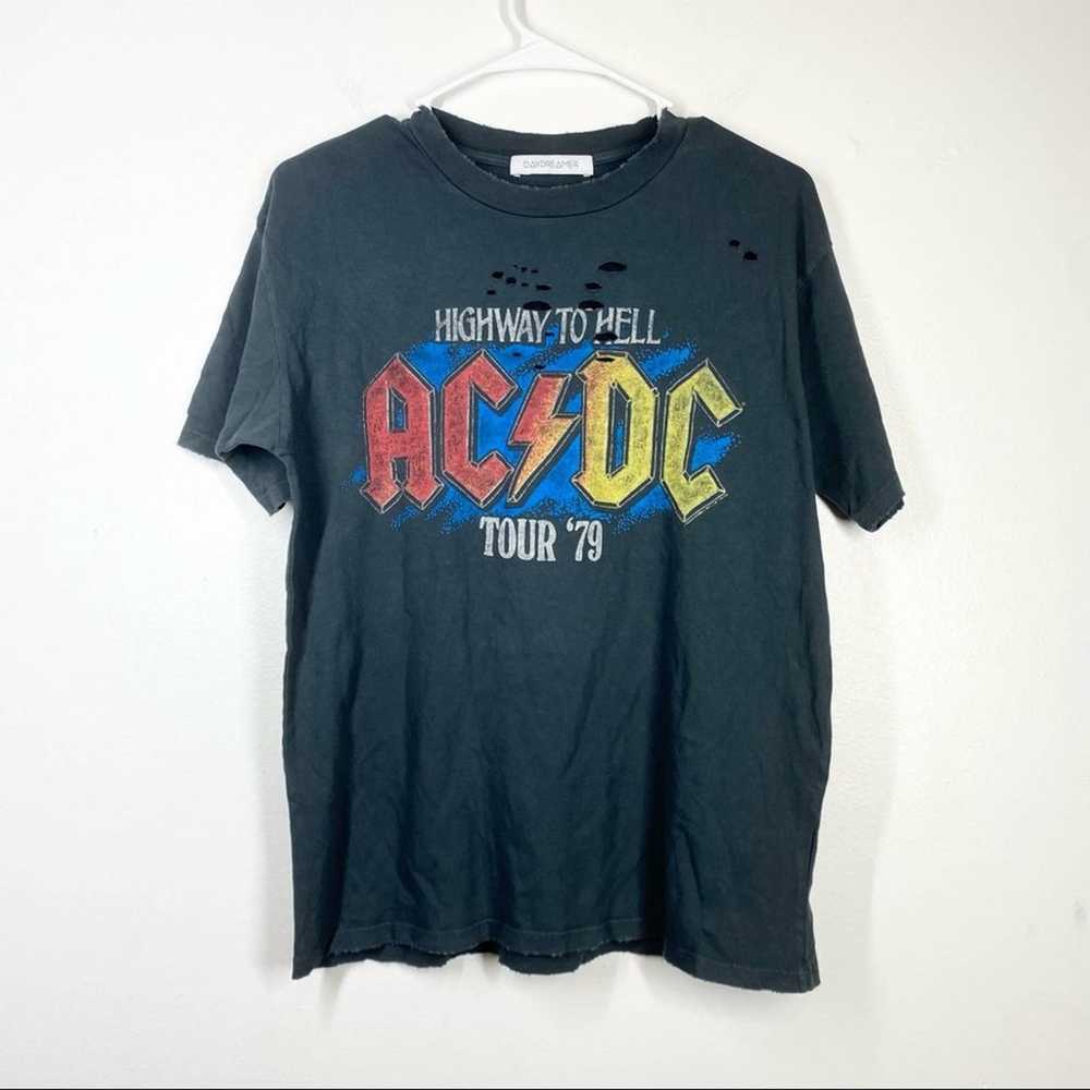 FREE PEOPLE NWOT Daydreamer AC/DC Distressed Band… - image 2