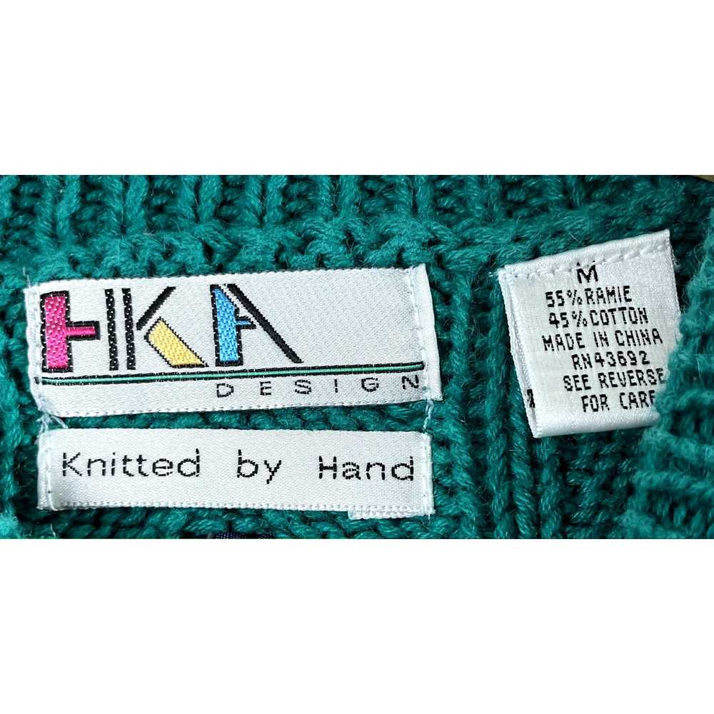 Vintage Vintage Hand Knitted HKA Designs Sweater M - image 5