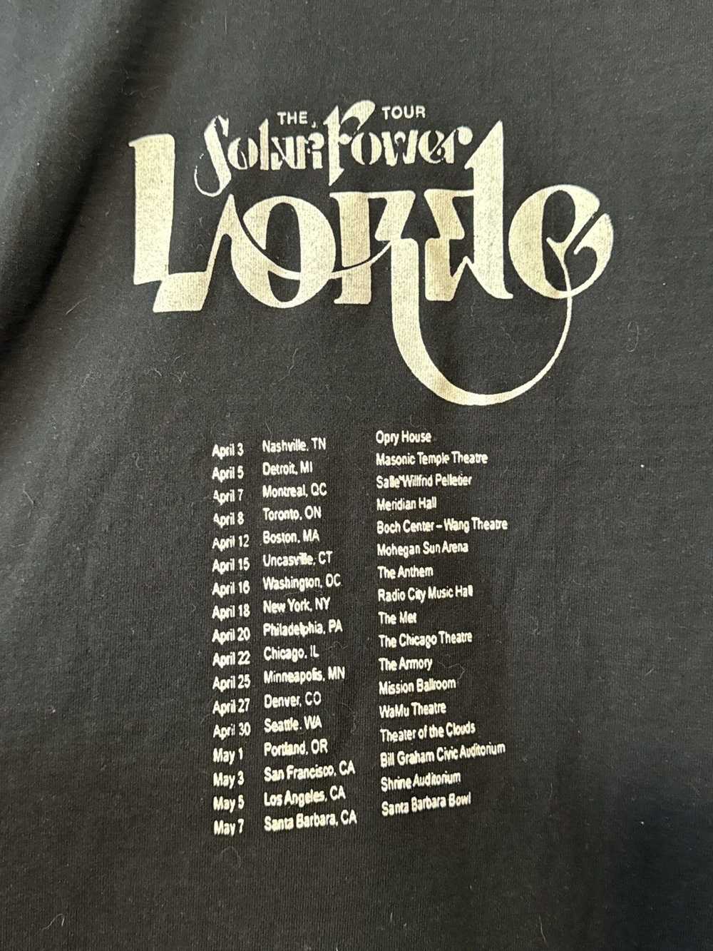 Band Tees Lorde The Solar Power Tour T Shirt Size… - image 4