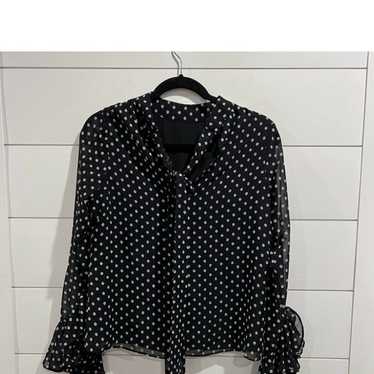 Alexis Odellia black dot women blouse  size S - image 1