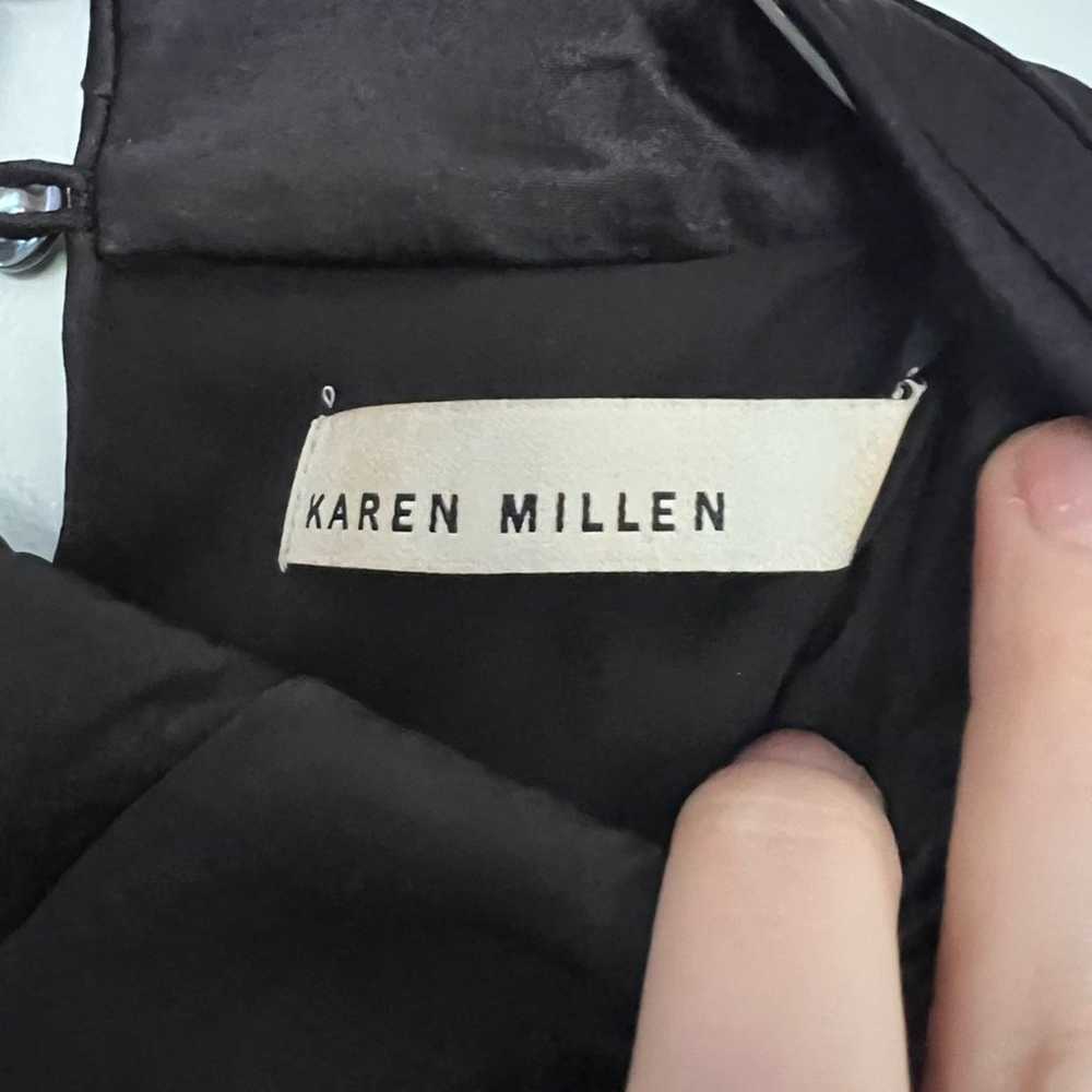 Karen Millen Black Halter Criss Cross Neck Sleeve… - image 3