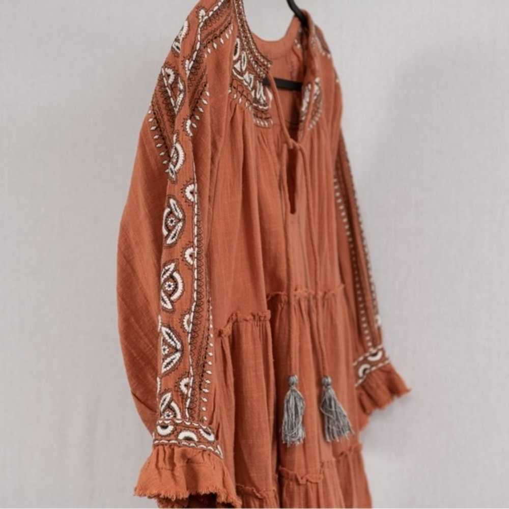 Free People Dream Weaver V-Neck Embroidered Tunic… - image 11