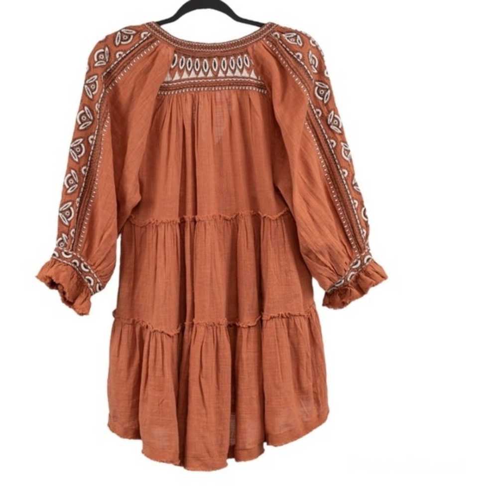 Free People Dream Weaver V-Neck Embroidered Tunic… - image 4