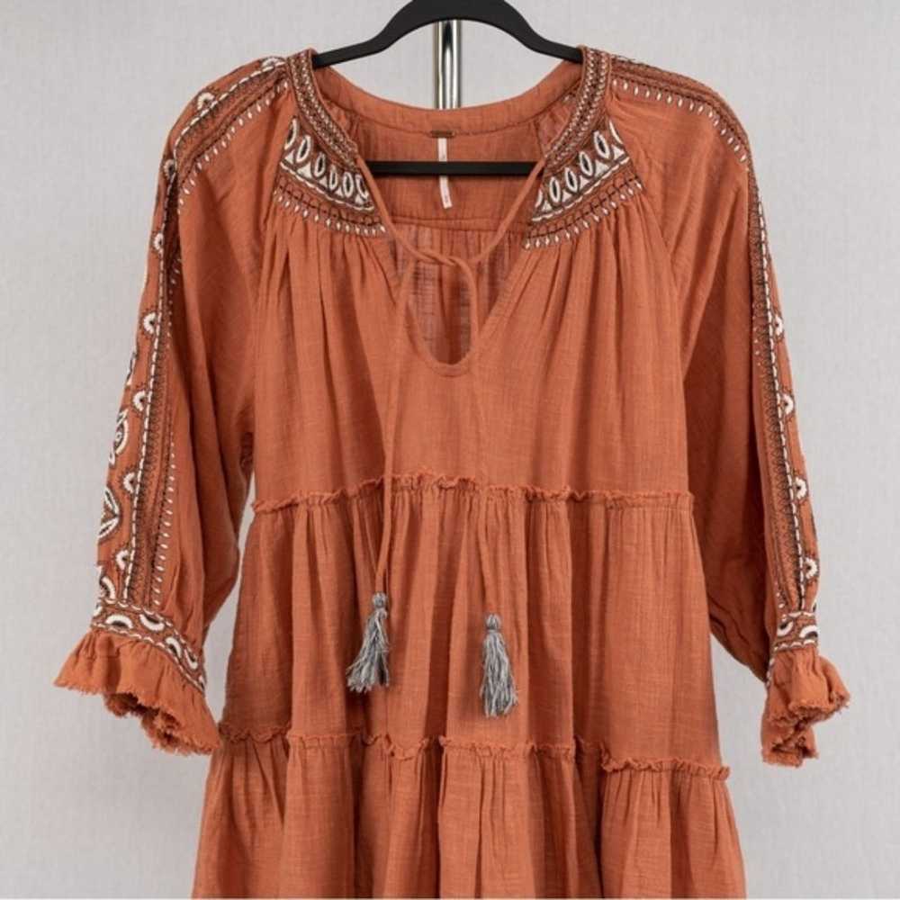 Free People Dream Weaver V-Neck Embroidered Tunic… - image 5