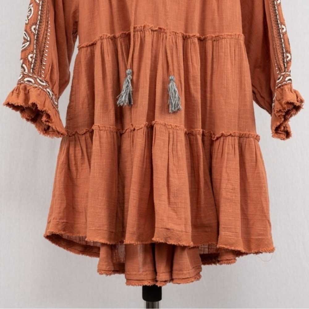 Free People Dream Weaver V-Neck Embroidered Tunic… - image 8