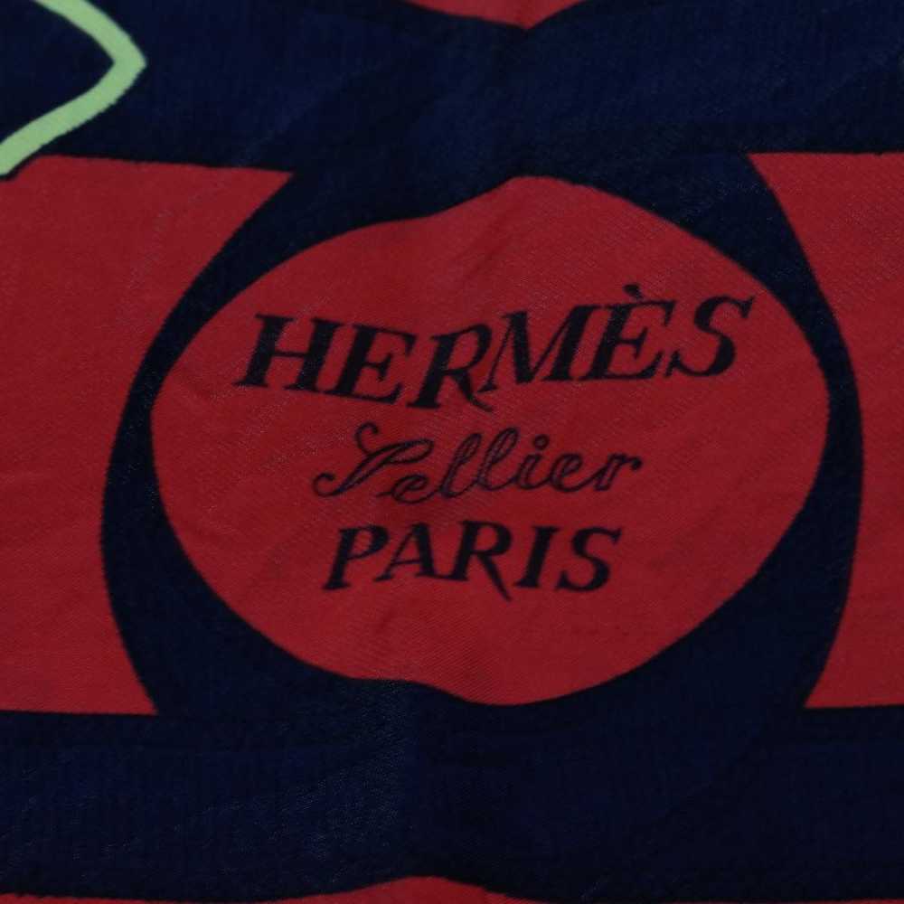 Hermes HERMES Carre 90 Eperon dor Scarf Silk Navy… - image 12