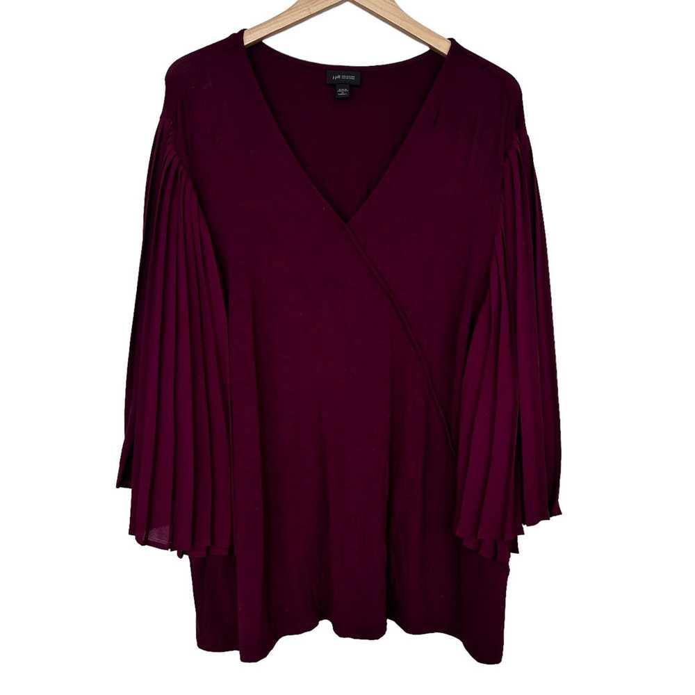 Other J. Jill Wearever Collection Maroon Blouse S… - image 1