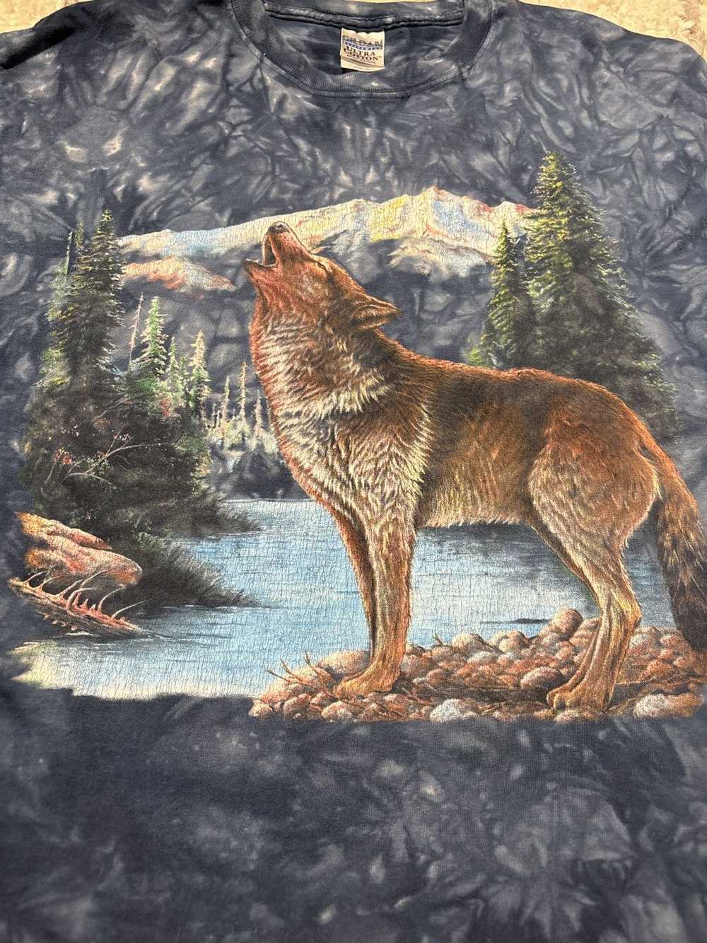 Gildan × Vintage Vintage 2000s wolf tie dye t shi… - image 2