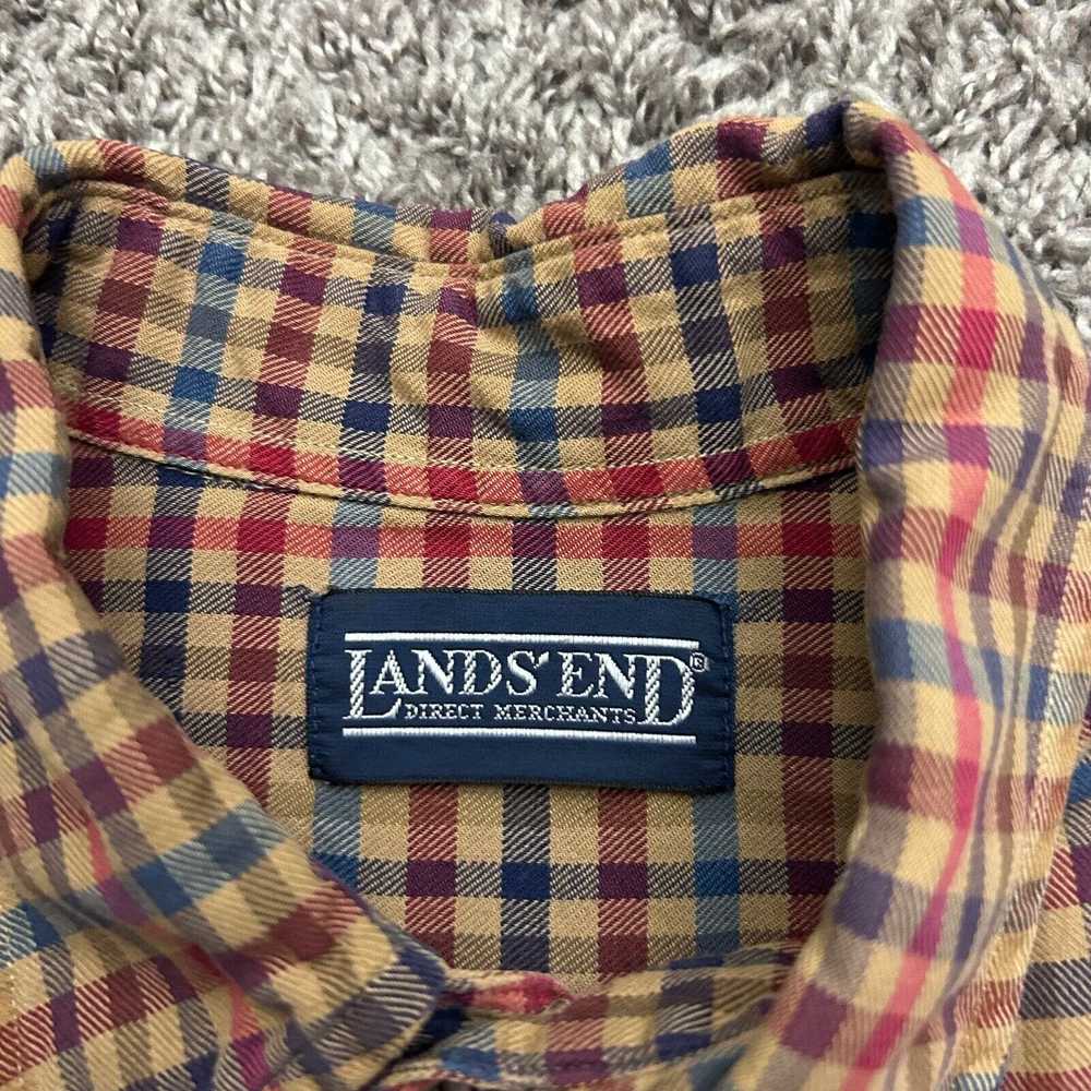 Flannel × Lands End × Vintage Vintage Plaid Check… - image 3