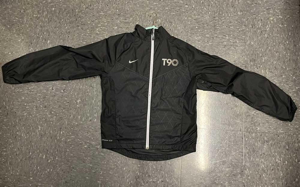 Nike × Vintage NIKE T90 Windbreaker Black Jacket … - image 1