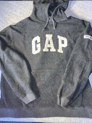 Gap GAP Hoodie Men Extra Large Grey Spellout Embro