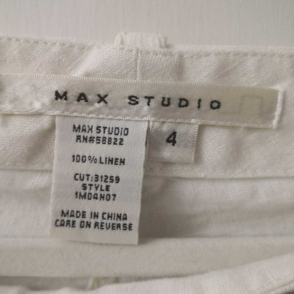 Other Max Studio White Linen Shorts Size 4 - image 3