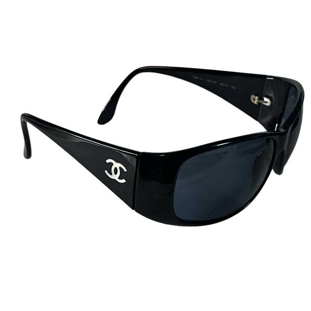 Chanel Chanel Black Sunglasses with Pearl Logo 50… - image 1