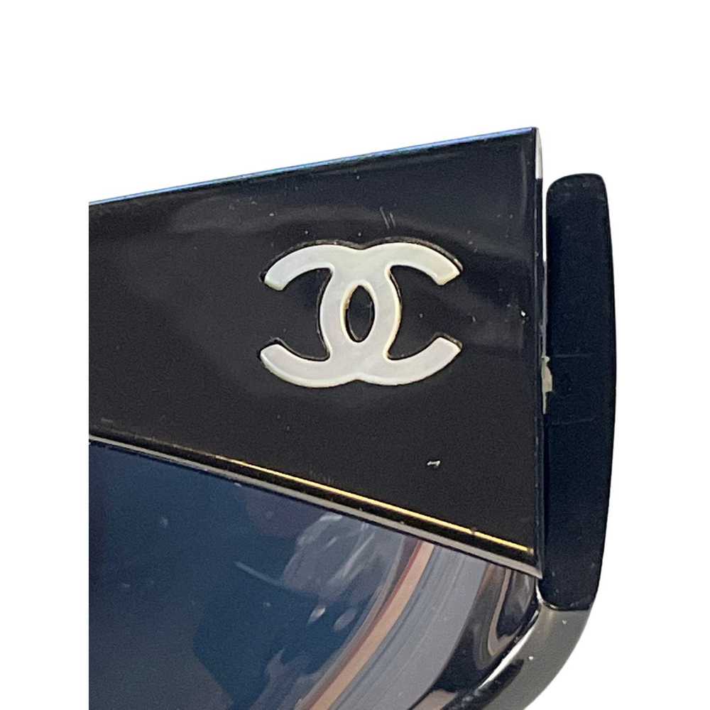 Chanel Chanel Black Sunglasses with Pearl Logo 50… - image 7