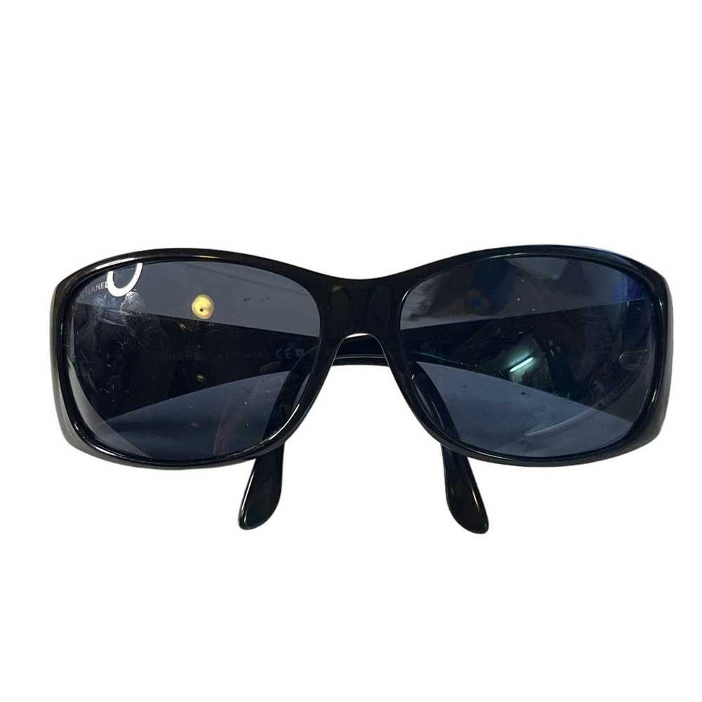 Chanel Chanel Black Sunglasses with Pearl Logo 50… - image 8