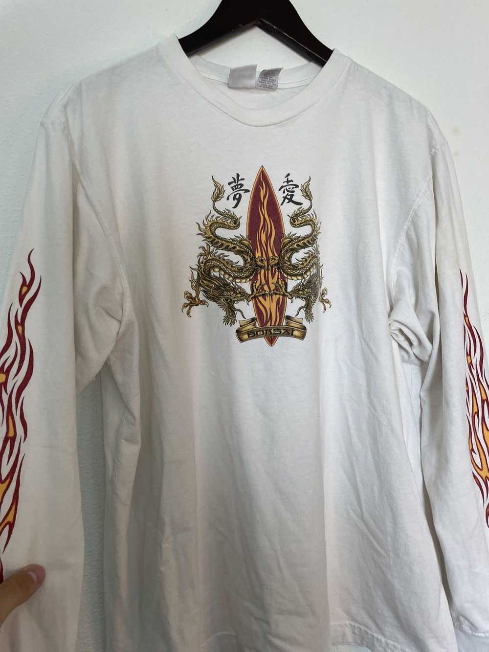 Vintage Vintage y2k dragon flames longsleeve - image 2