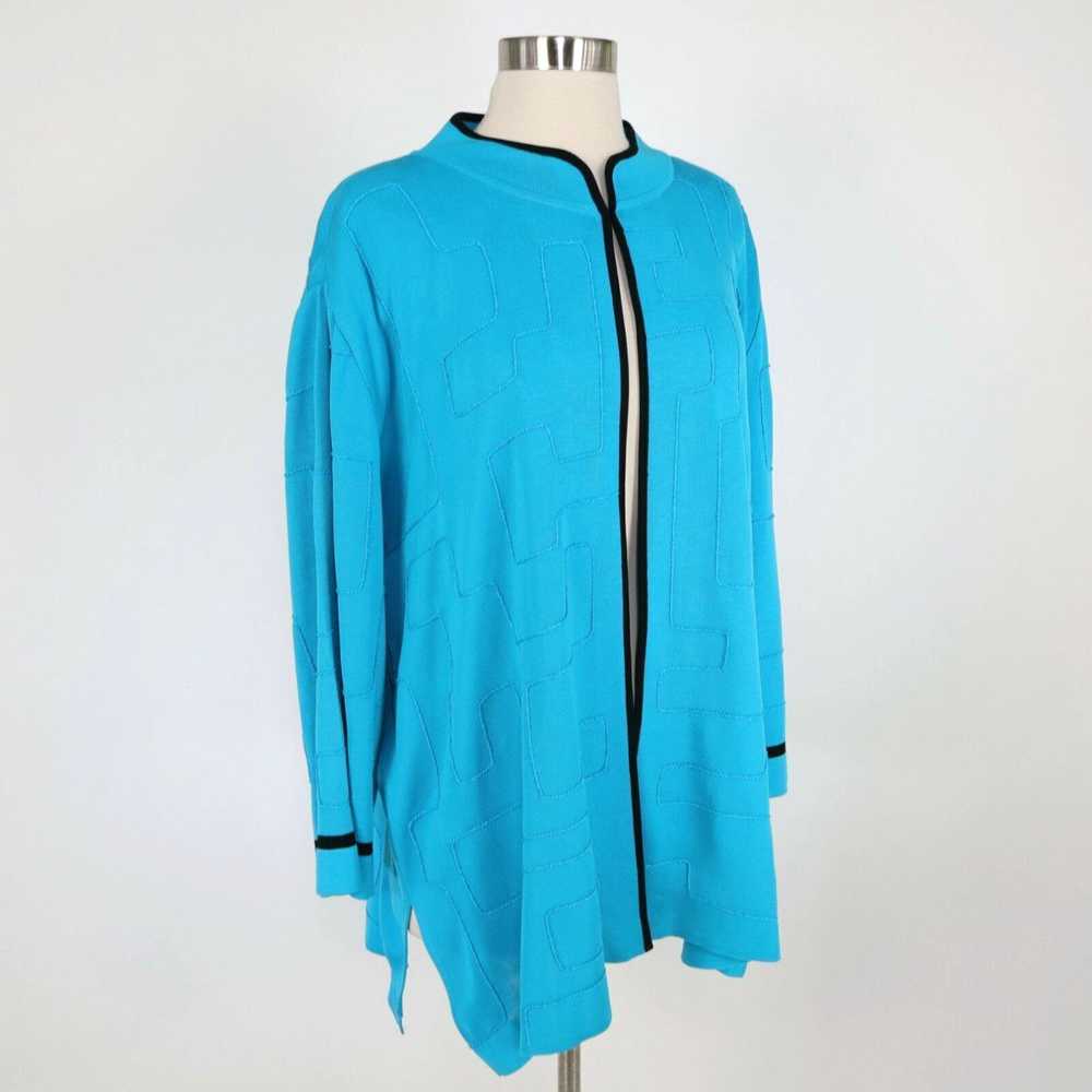 Vintage Ming Wang Cardigan Sweater 3X Plus Open F… - image 3