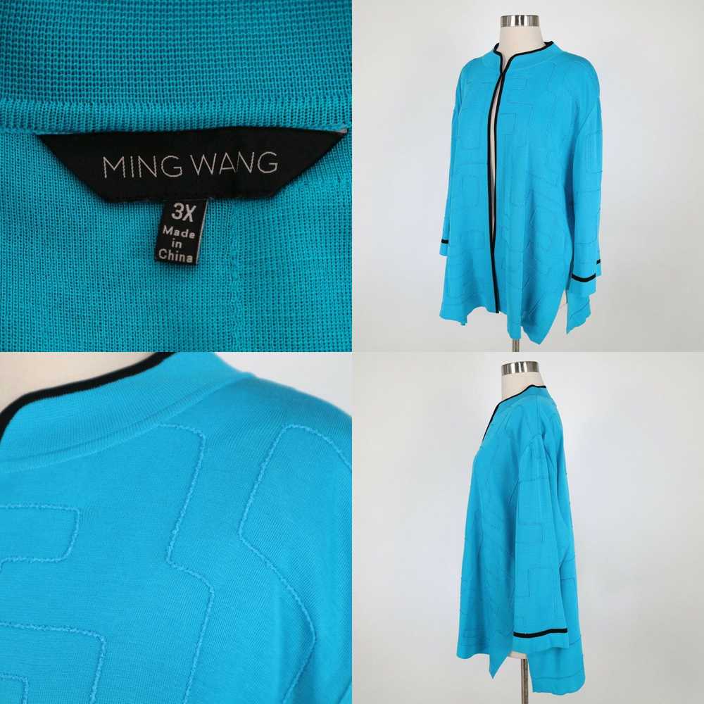 Vintage Ming Wang Cardigan Sweater 3X Plus Open F… - image 4