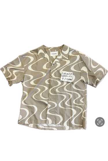 Frame Abstract Wave-Print Camp Shirt