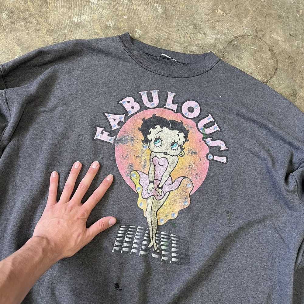 Art × Vintage Vintage 90s Betty Boop Faded Black … - image 2