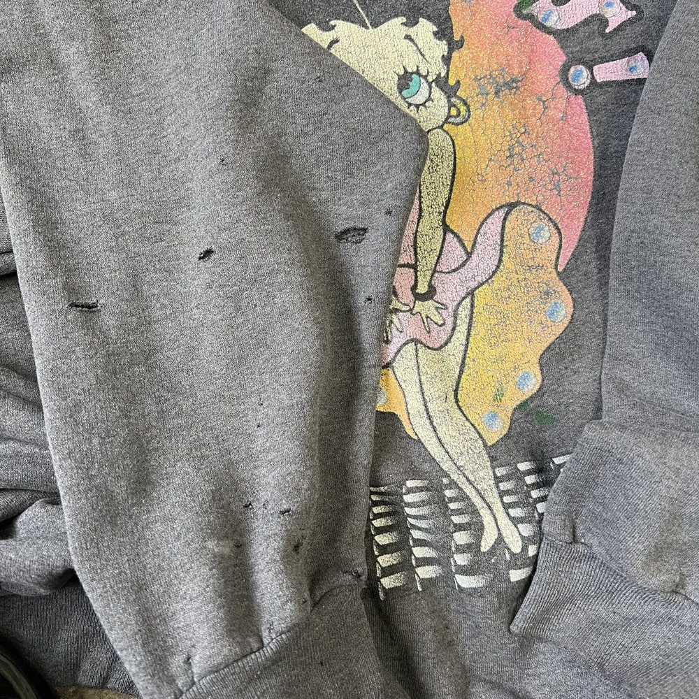 Art × Vintage Vintage 90s Betty Boop Faded Black … - image 4