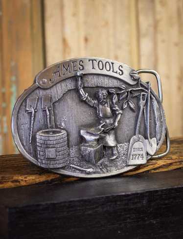 Vintage Vintage Ames Tools Belt Buckle 1981