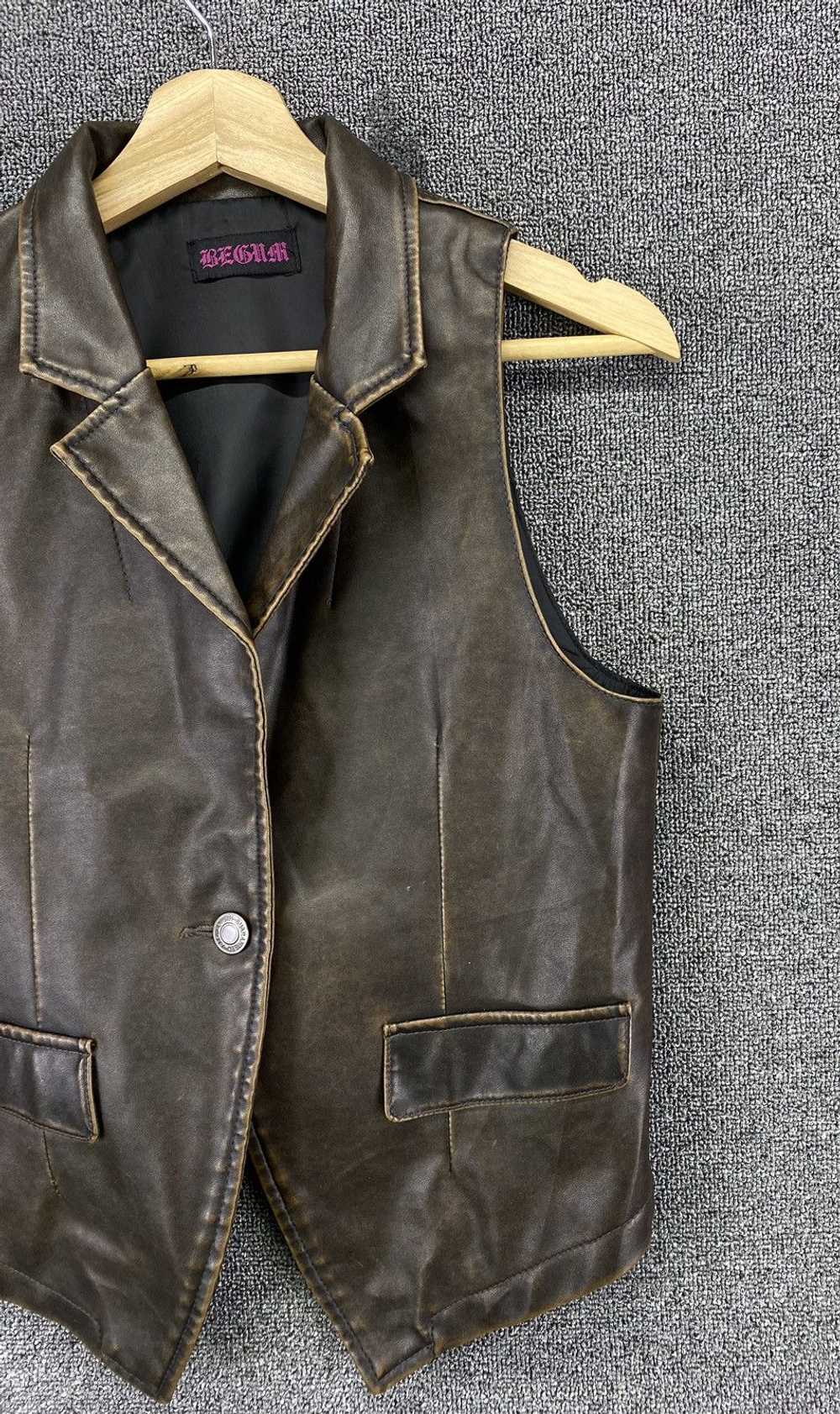 Japanese Brand × Leather × Tracey Vest Vintage Re… - image 3