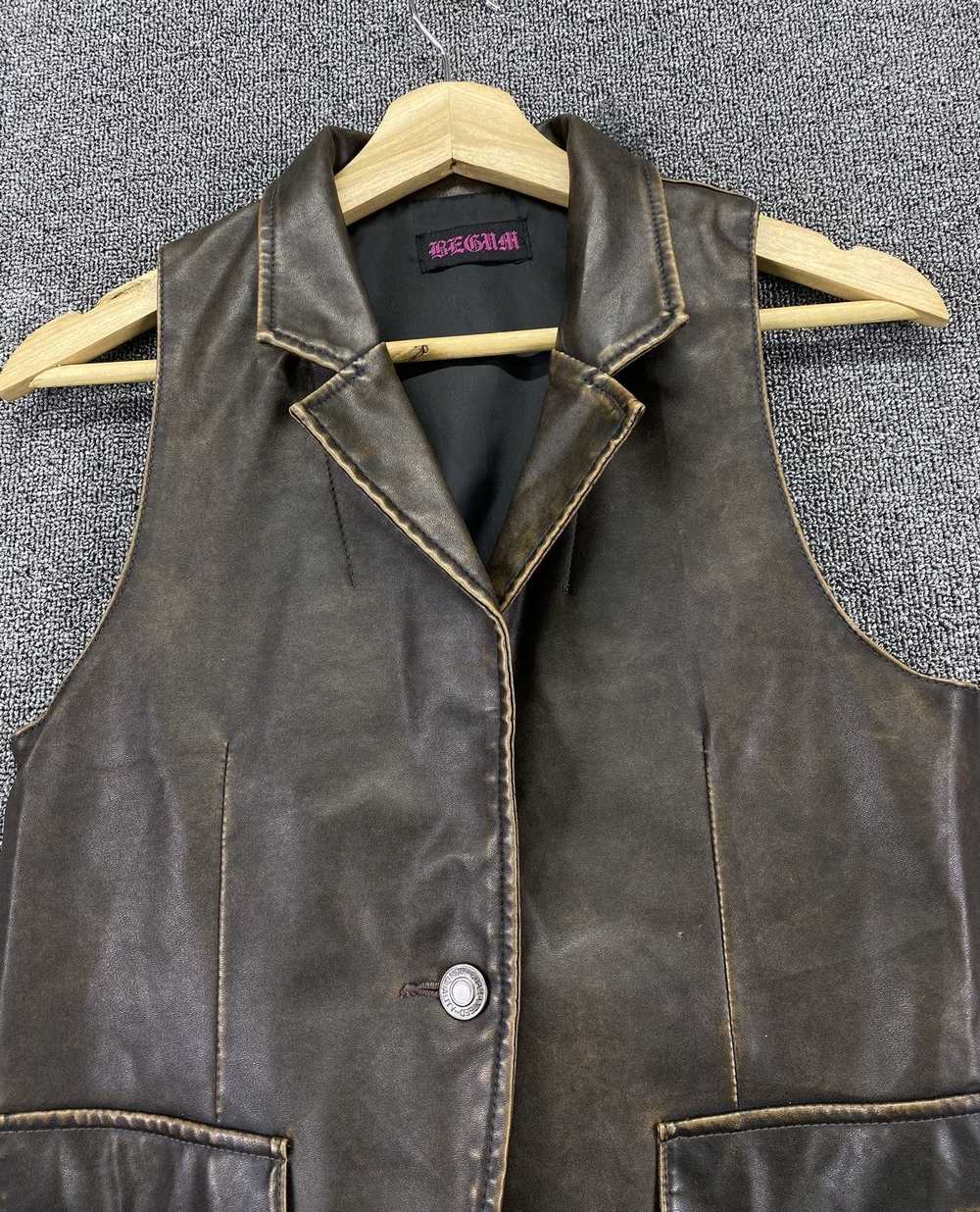 Japanese Brand × Leather × Tracey Vest Vintage Re… - image 4