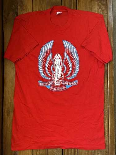 90s USA製 ハーレーダビッドソン LOVE RIDE Tシャツ 古着 90年代