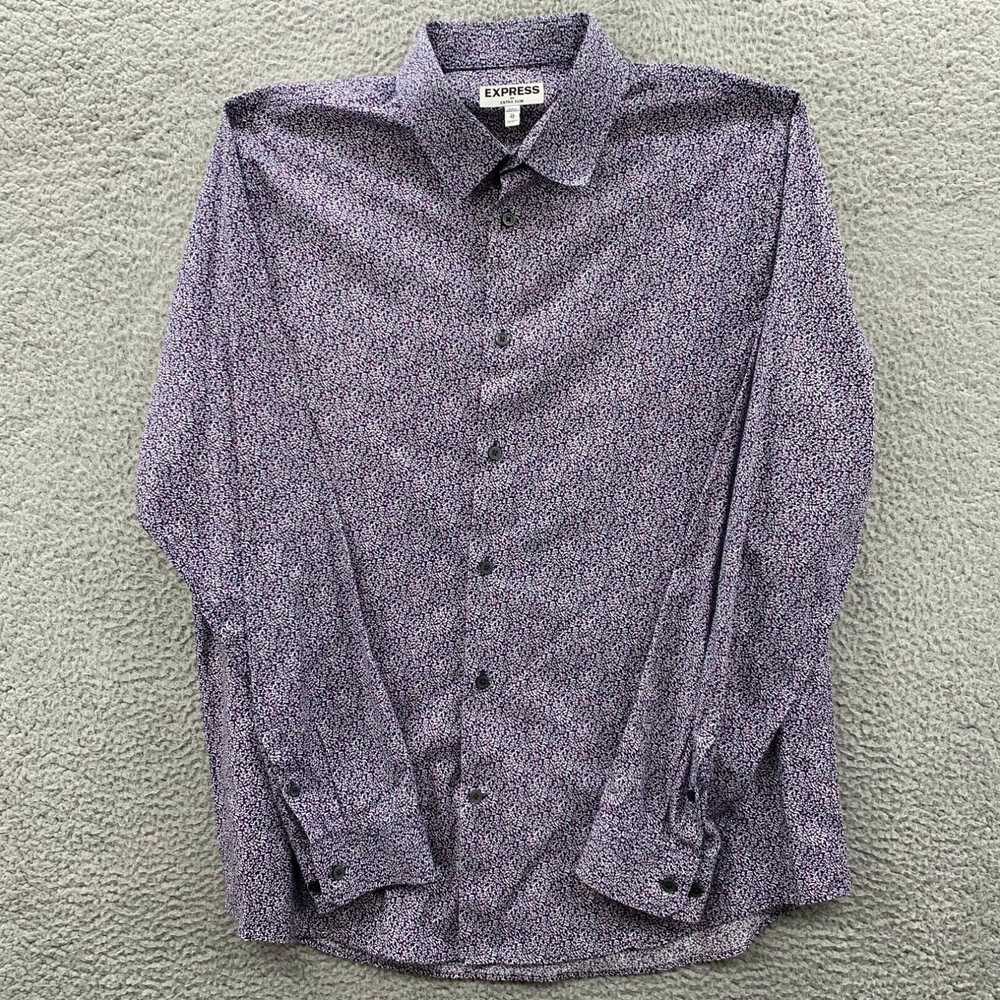 Express EXPRESS Shirt Mens XL Floral Button Up Lo… - image 1