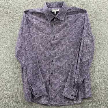 Express EXPRESS Shirt Mens XL Floral Button Up Lo… - image 1