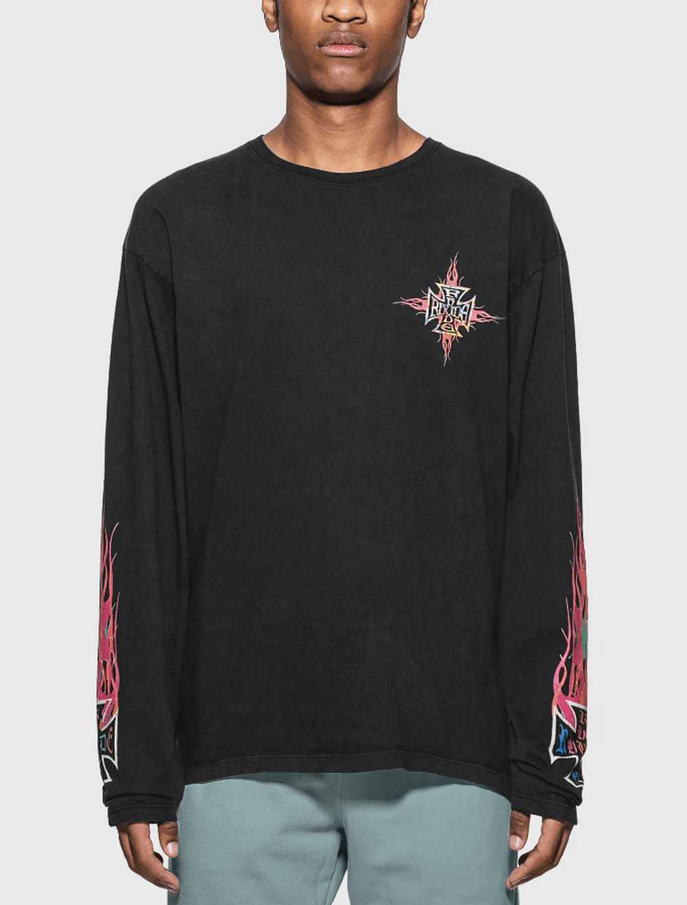 Rhude × Streetwear RHUDE NEON FLAME LONG SLEEVE T… - image 5