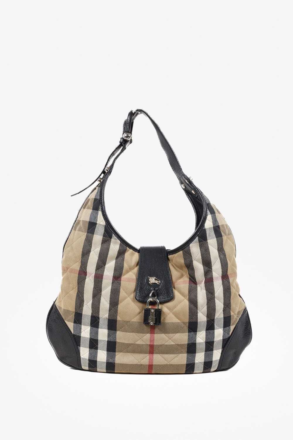 Burberry Burberry Brooke House Check Hobo Bag - image 1