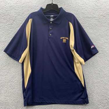 Pro Player NOTRE DAME Polo Shirt Mens Large Blue … - image 1