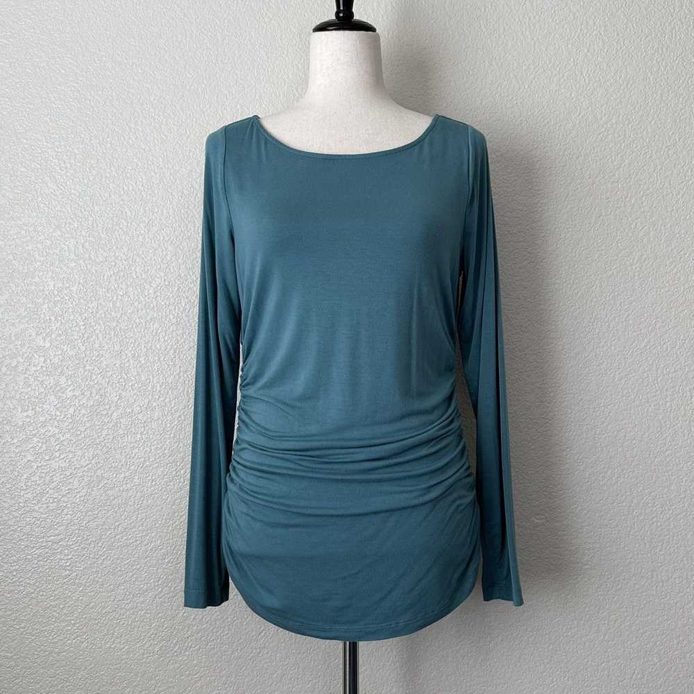 Other Soft Surroundings Teal Cinched Side Long Sl… - image 1