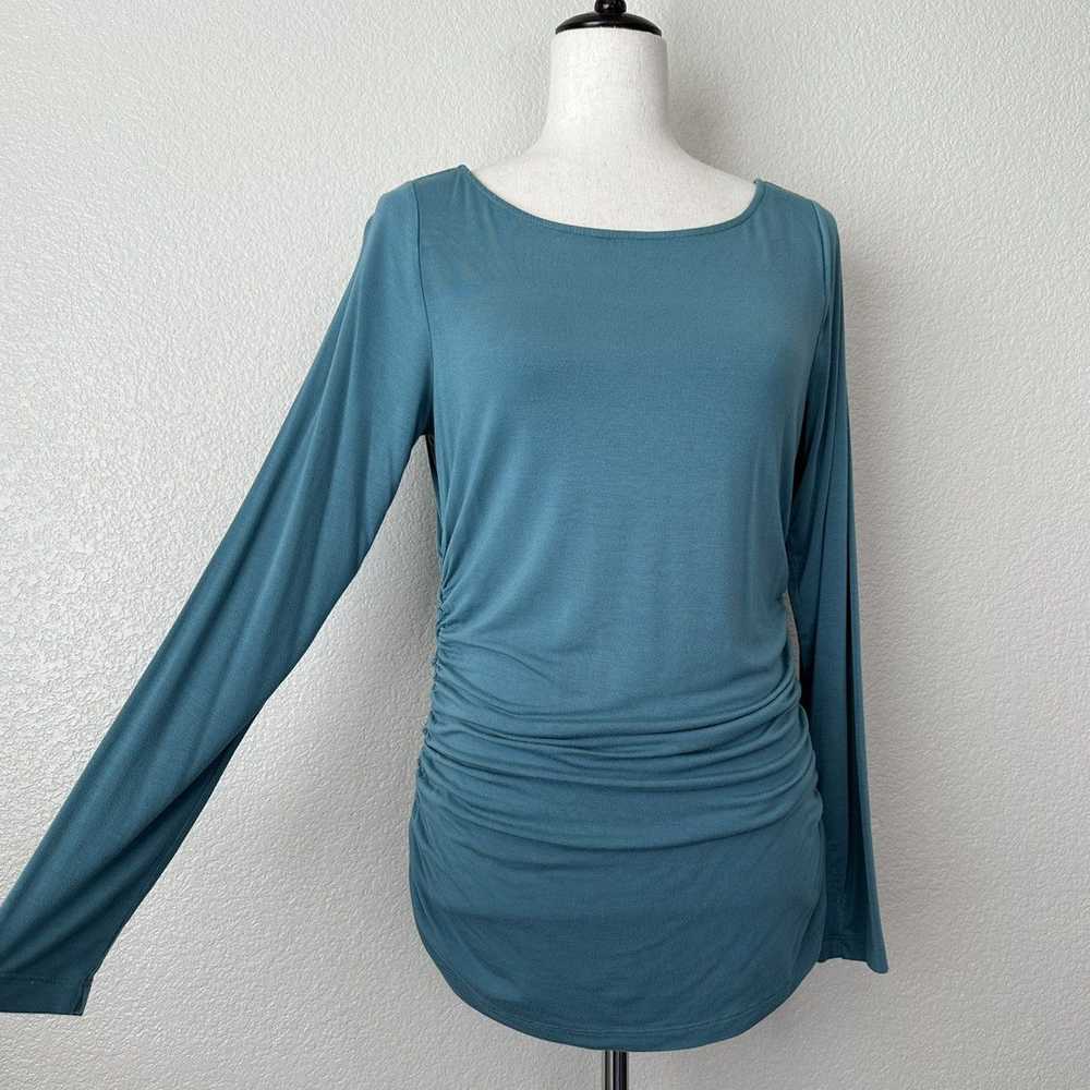 Other Soft Surroundings Teal Cinched Side Long Sl… - image 2