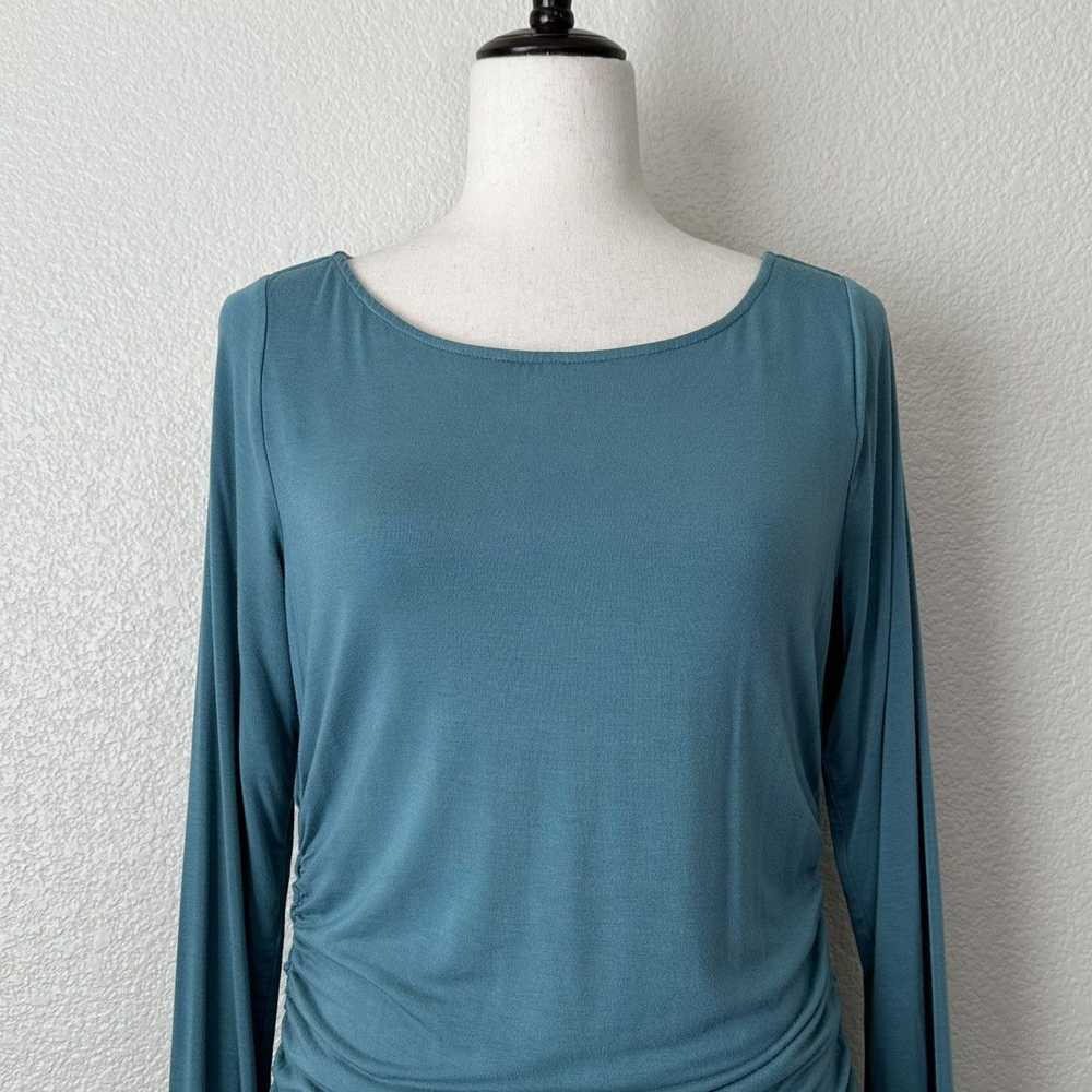 Other Soft Surroundings Teal Cinched Side Long Sl… - image 4