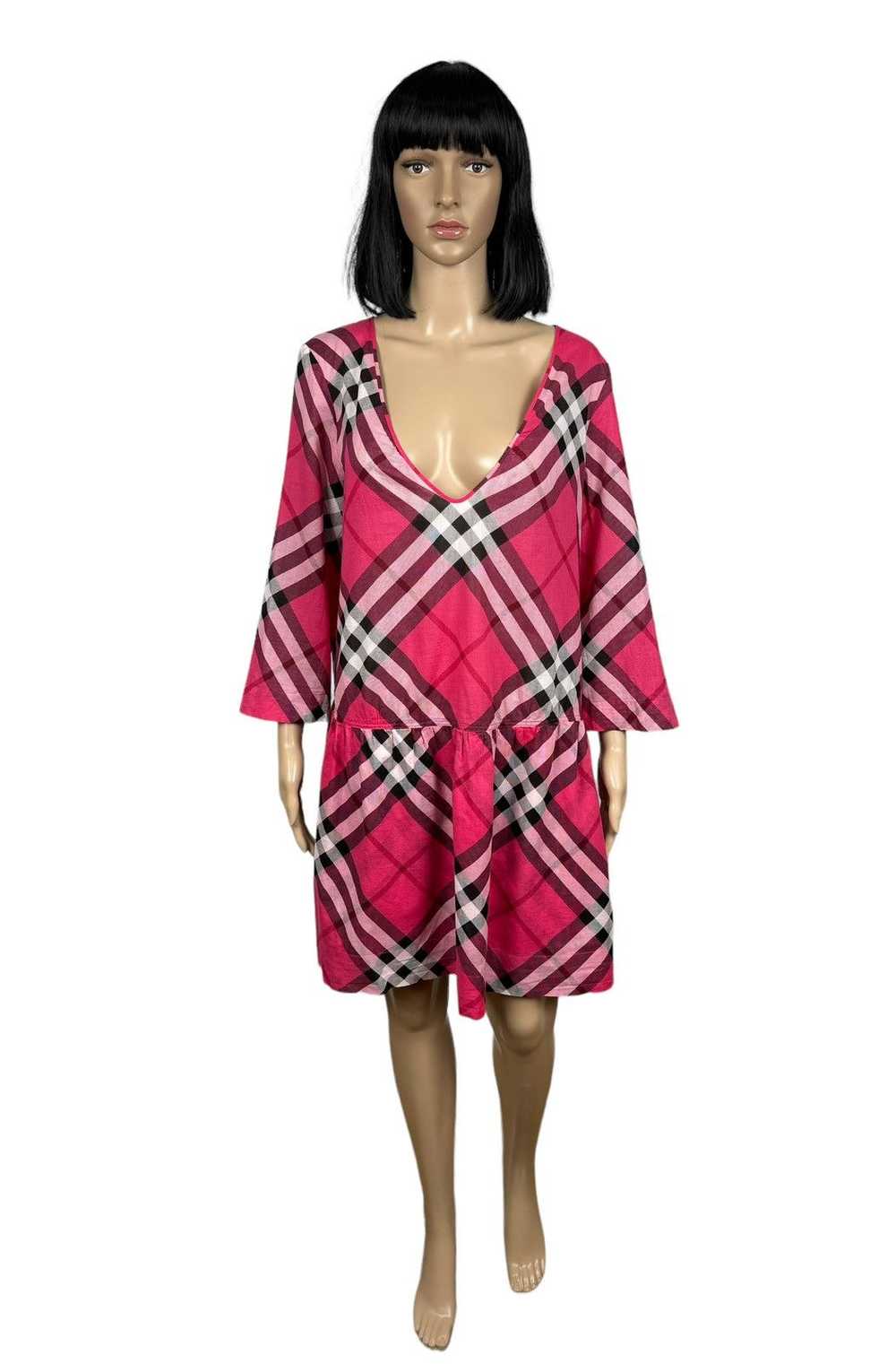 Burberry Burberry Brit Checkered Cotton Dress siz… - image 2