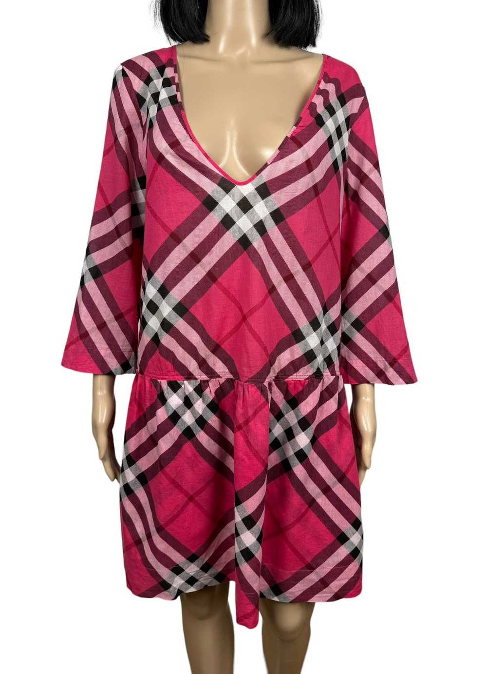 Burberry Burberry Brit Checkered Cotton Dress siz… - image 3