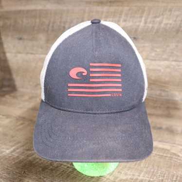 Costa Del Mar Canvas Cap Fit With Logo Fitmax 70 Black Blue OS ball hat